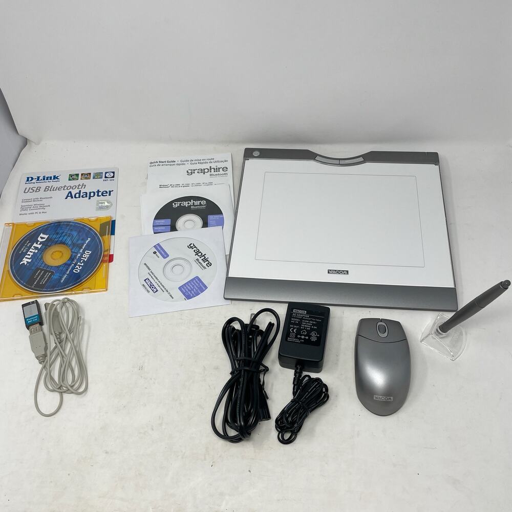 Wacom Graphire 3 Pen Tablet Wireless Bluetooth 6" x 8" Complete CTE-630BT